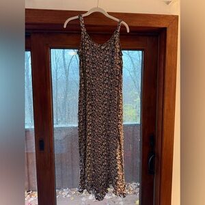 Vintage Floral Sleeveless Midi Dress